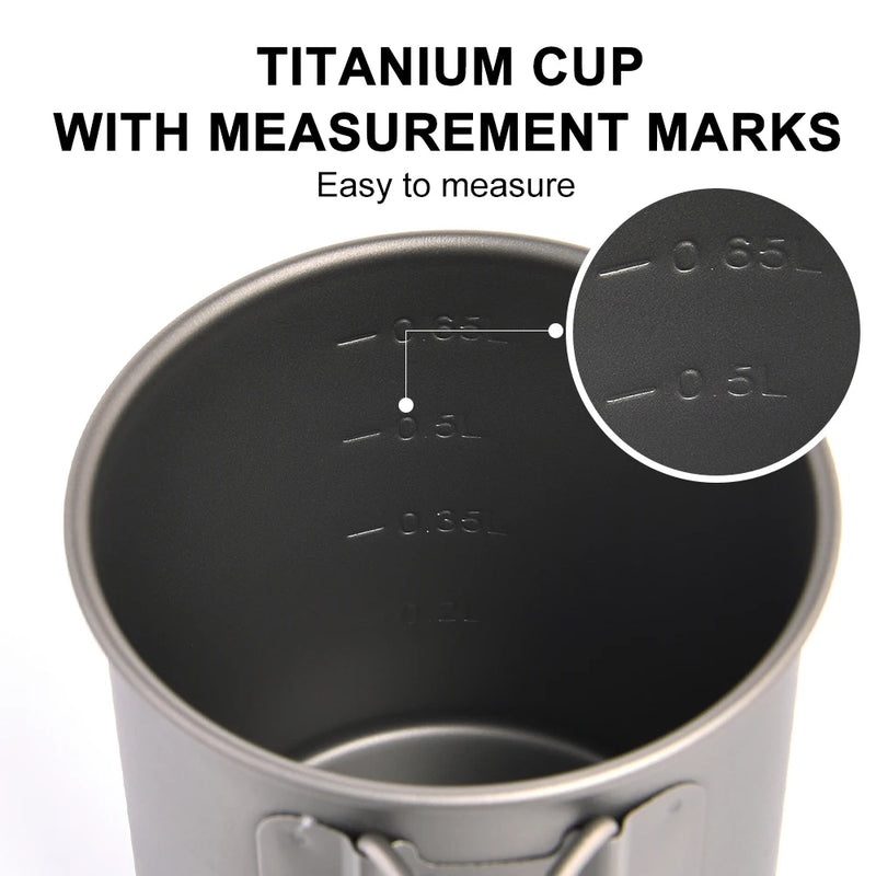 Durable Utensils Titanium Camping Cup | Lightweight