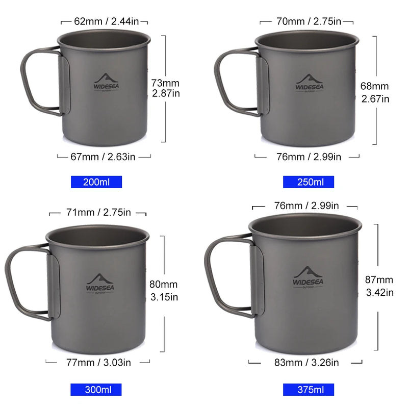 Durable Utensils Titanium Camping Cup | Lightweight