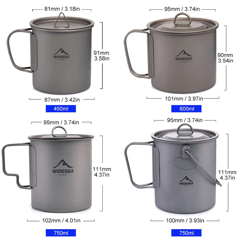 Durable Utensils Titanium Camping Cup | Lightweight