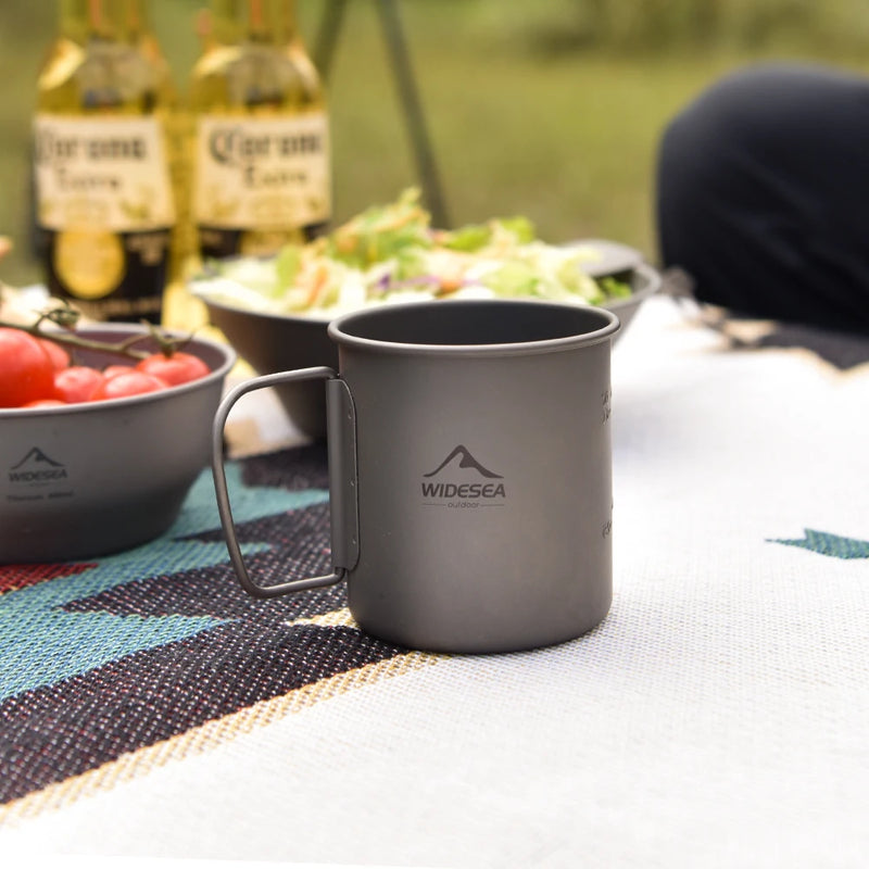 Durable Utensils Titanium Camping Cup | Lightweight