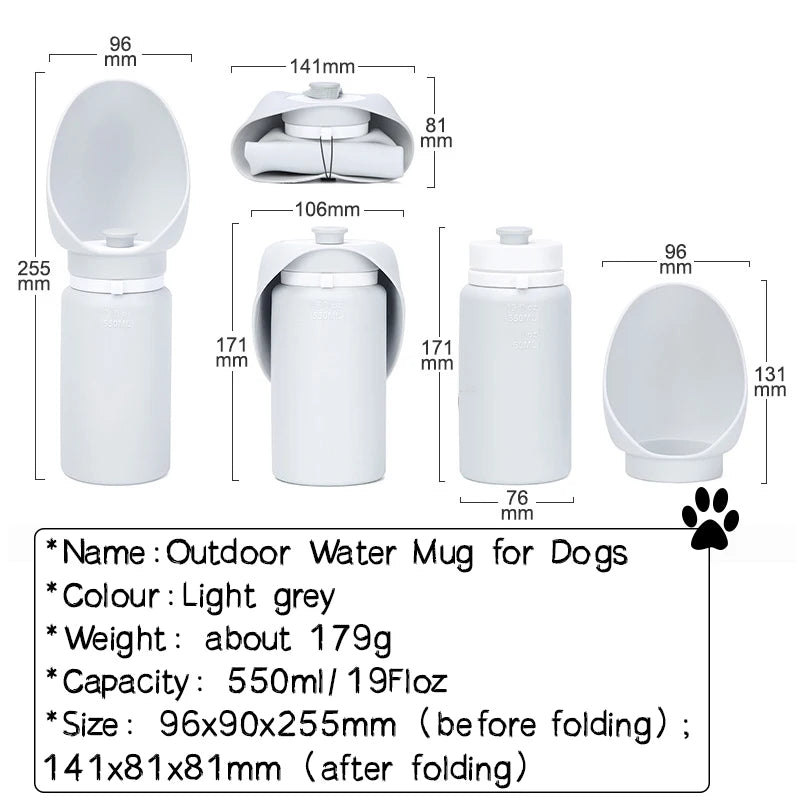 Folding Pet Outdoor Walking Water Bottle | Portable
