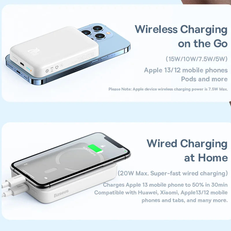 Mini Magnetic Wireless Power Bank | Portable Charger