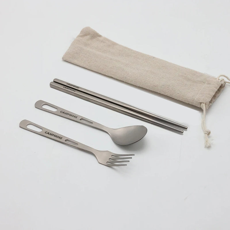 Titanium Tableware Hiking Flatware Set | Lightweight & Durable